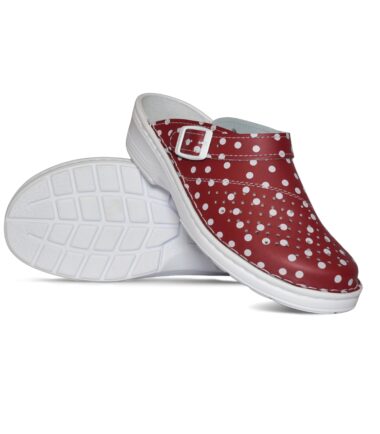 Wzór 09L groszki bordo