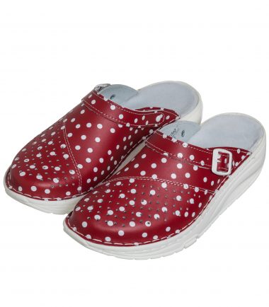 Wzór 012L groszki bordo